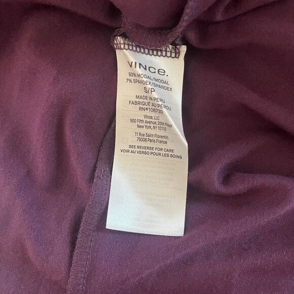 Vince Mock Neck Long Sleeve Mini Dress Purple Size Small - Picture 8 of 8